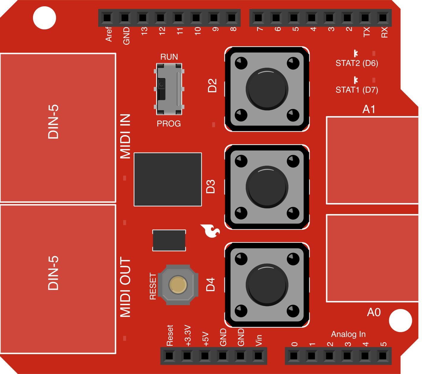 Image of Arduino Midi Shield