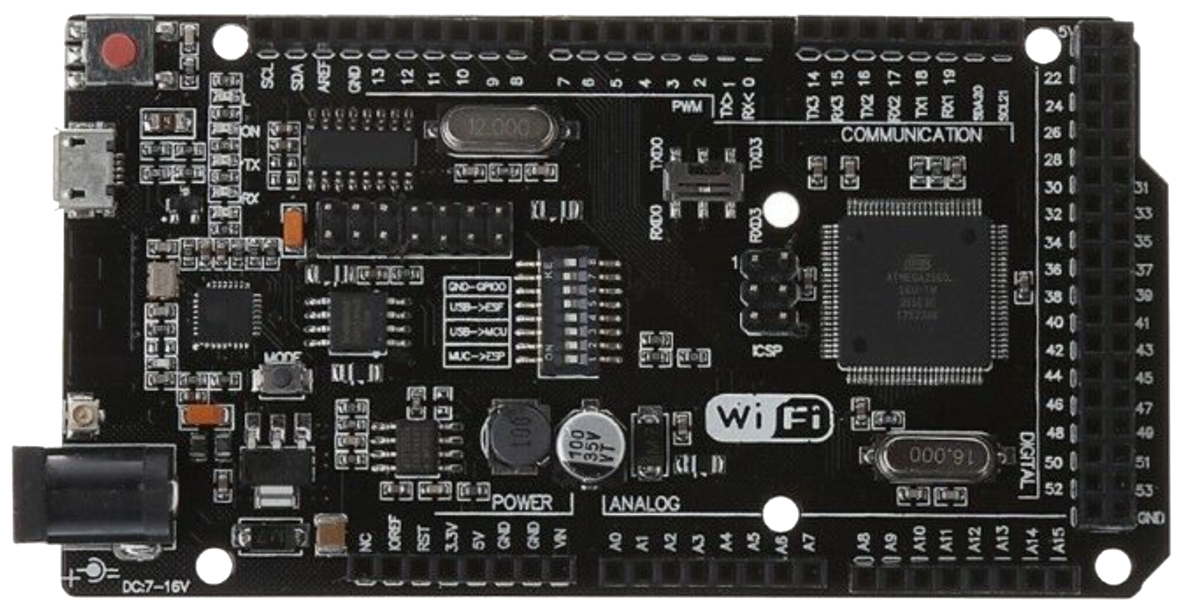 Image of Arduino MEGA 2560 With WiFi Built-in - ESP8266