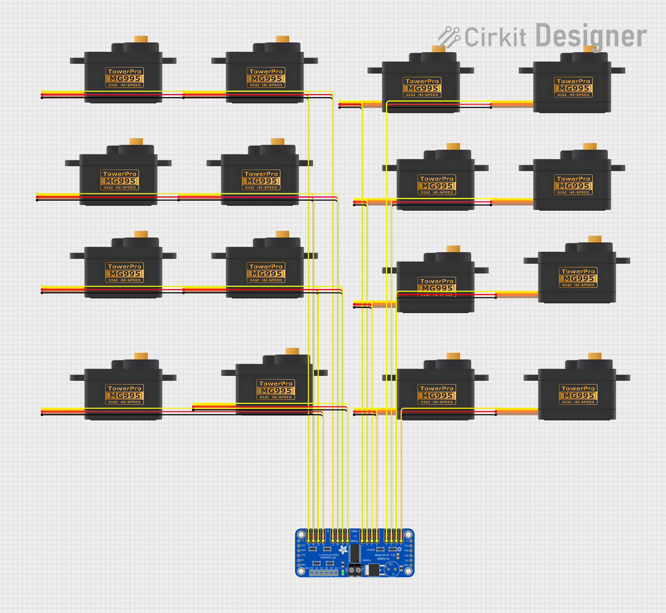 Image of my first project: A project utilizing Adafruit PWM Servo Featherwing in a practical application