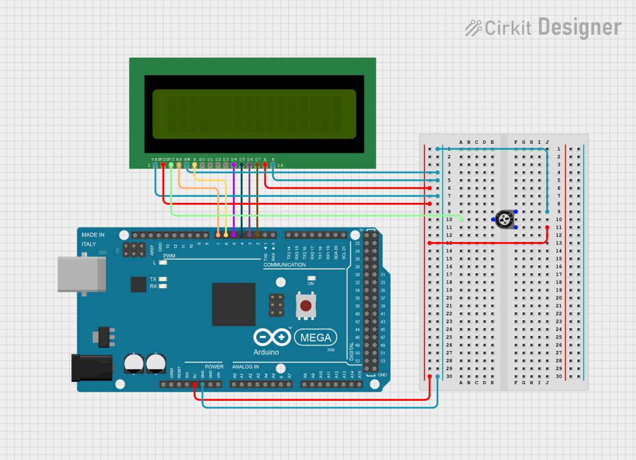 Image of conexion de reles: A project utilizing LCD 16x2 (Wokwi Compatible) in a practical application