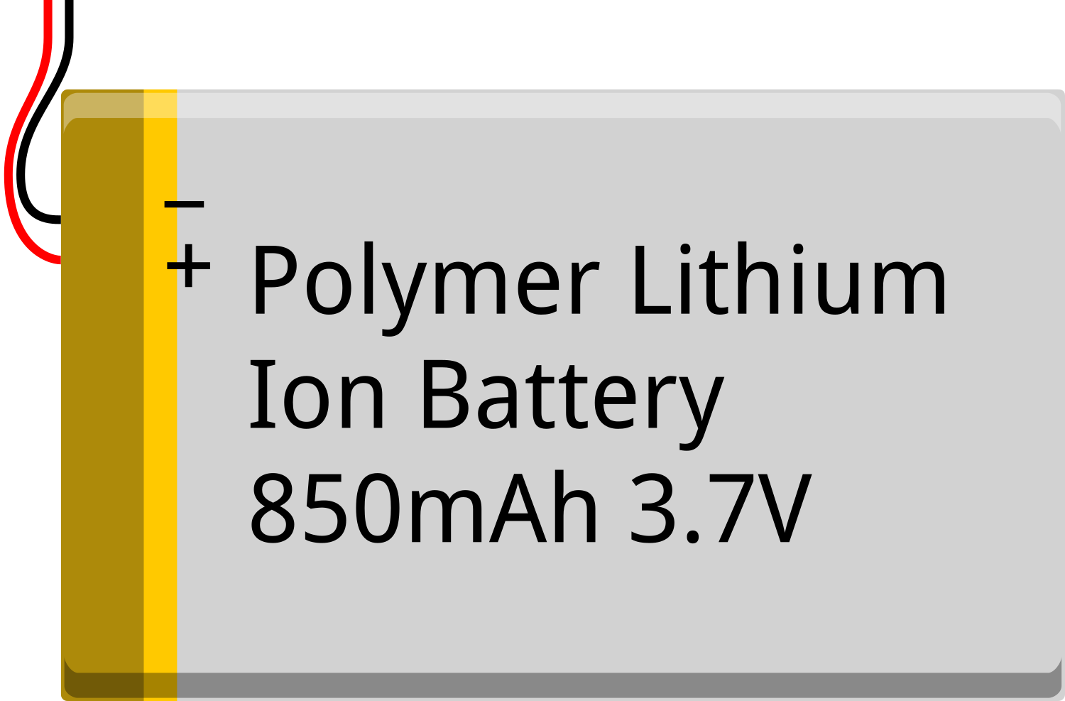 Image of Polymer Lithium Ion Battery - 850mAh