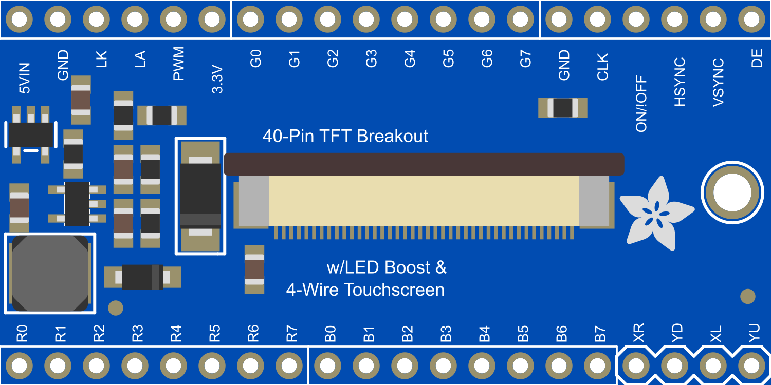 Image of Adafruit 40-pin TFT Friend