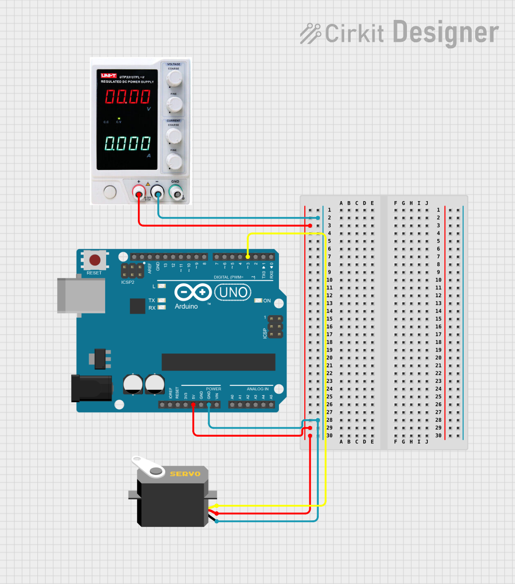 Image of Test voor servo: A project utilizing Servo Internal Circuit in a practical application