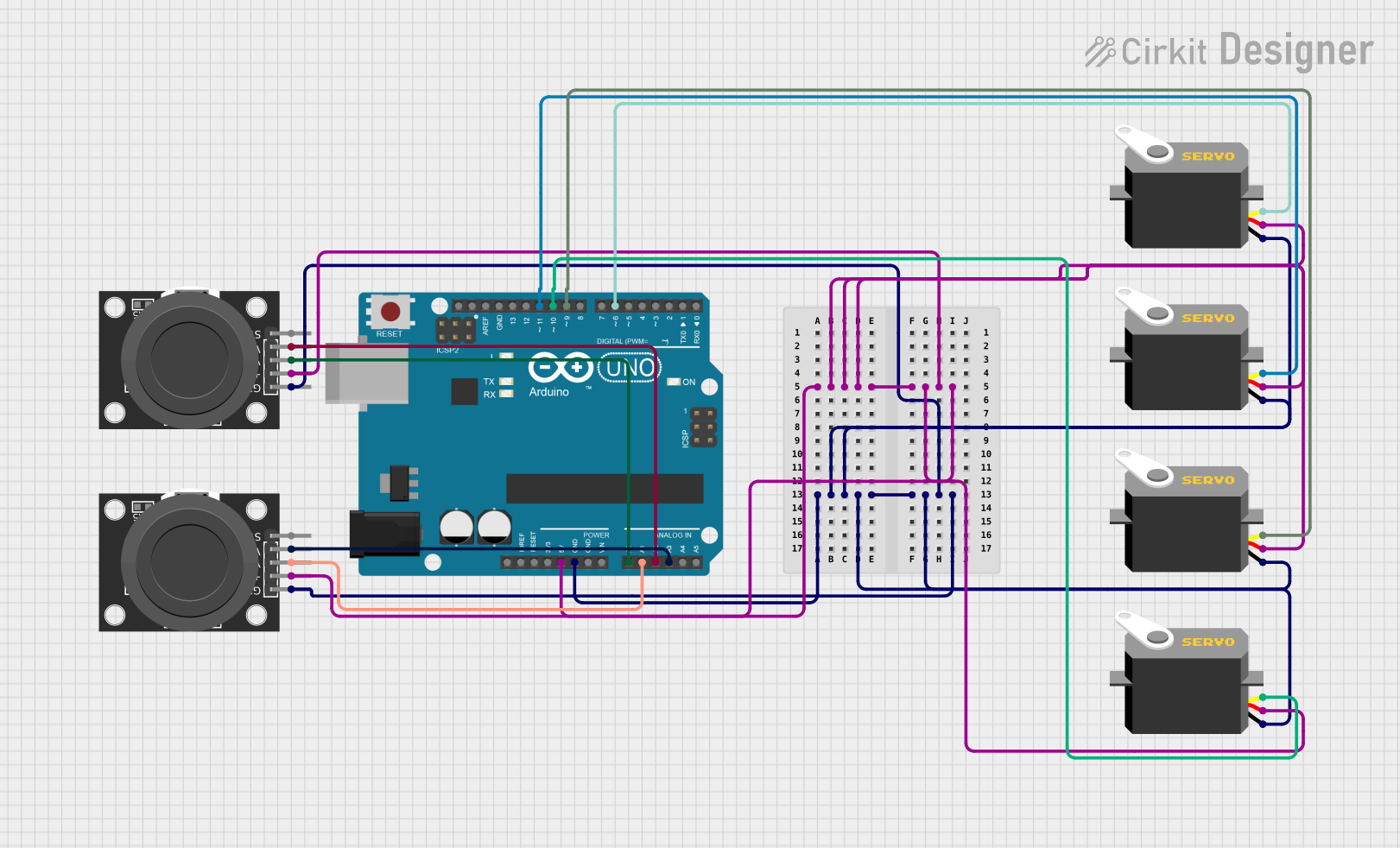 Image of MeArmMine: A project utilizing KY-023 Dual Axis Joystick Module in a practical application