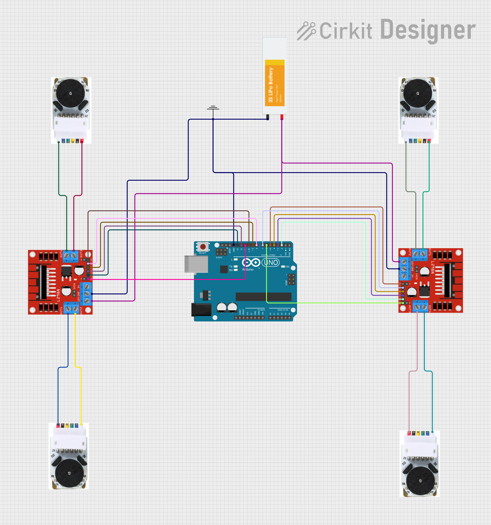 Image of Motor circuit: A project utilizing DC Motor with Encoder in a practical application