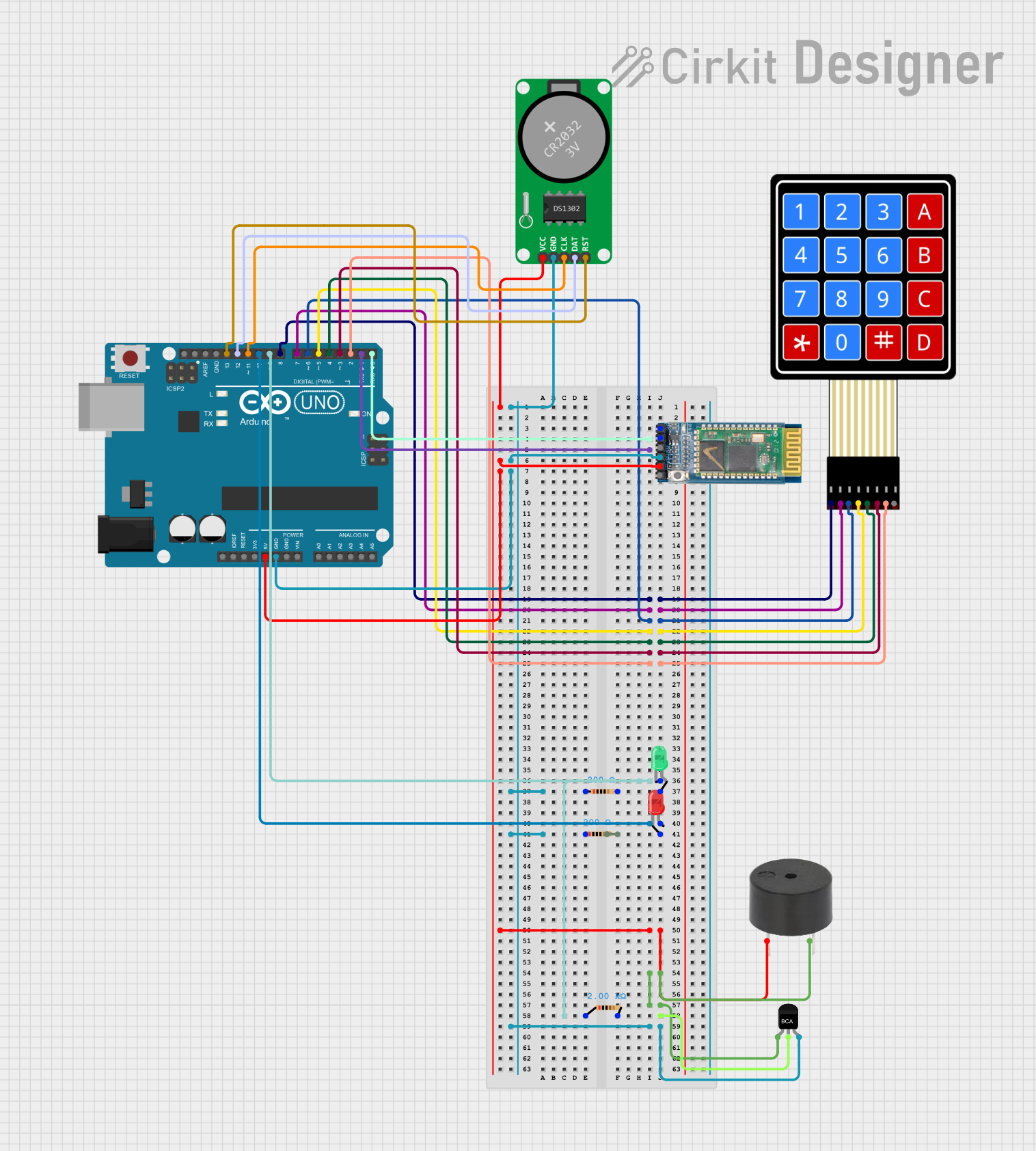 Image of Uni: A project utilizing Adafruit Trellis Monochrome Driver PCB for 4x4 Keypad and 3mm LEDs in a practical application