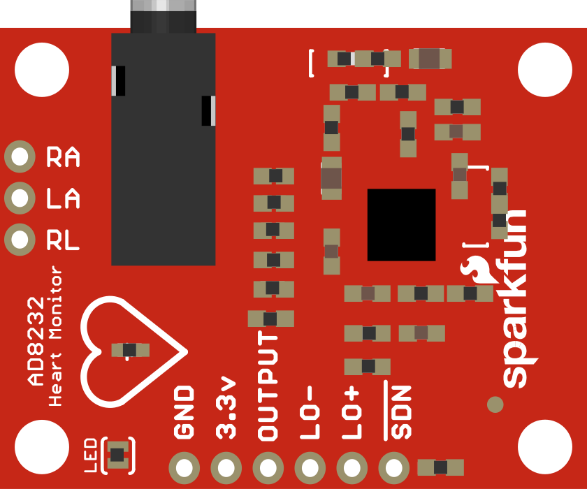 Image of AD8232 HeartRate Monitor