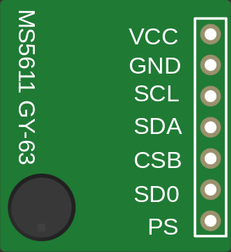 Image of MS5611-01BA03 GY-63 Atmospheric Pressure Sensor Module  [Bill Ludwig]