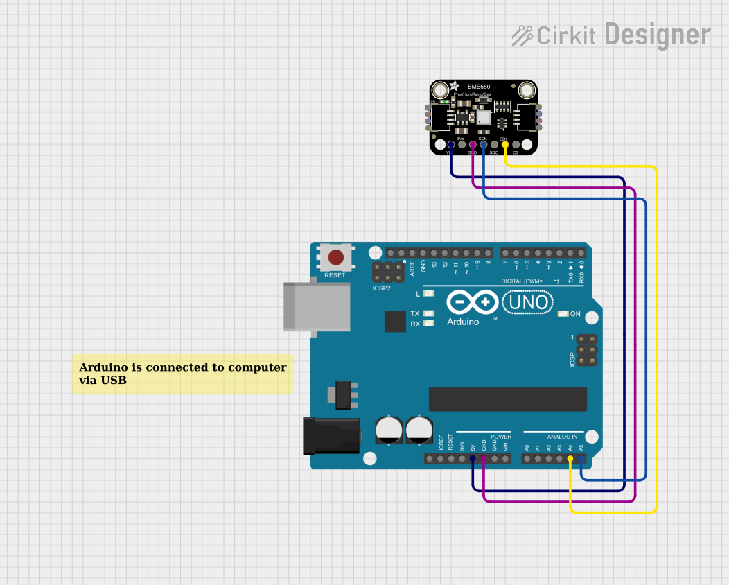 How to Use BME680: Pinouts, Specs, and Examples | Cirkit Designer