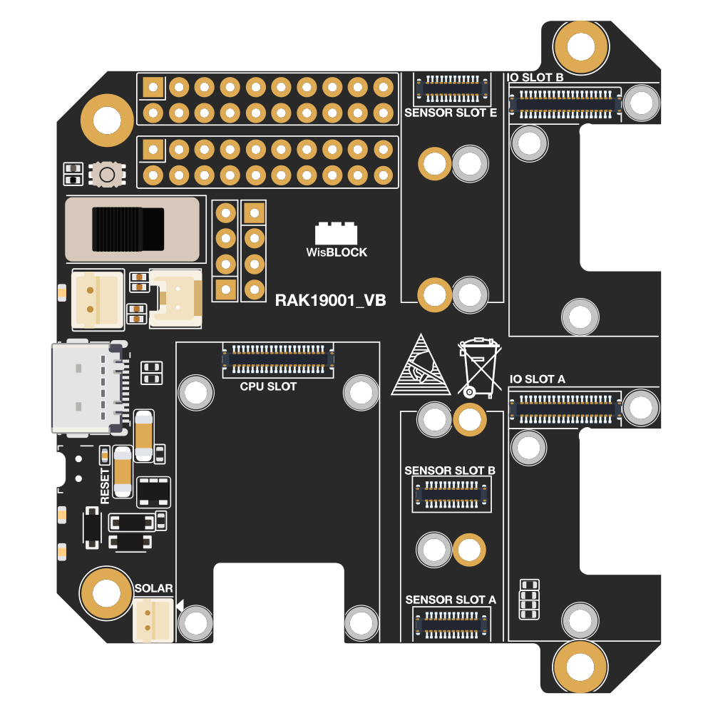 Image of RAK19001 WisBlock Dual IO Base Board