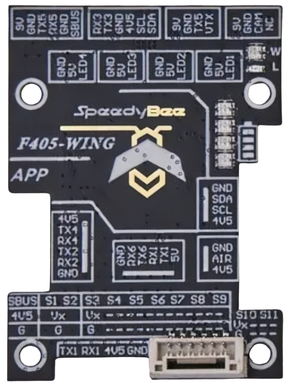 Image of SPEEDYBEE F405 WING Wires Board Front
