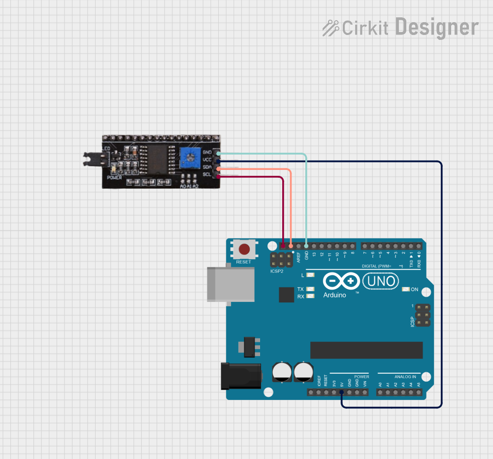 Image of I2C module + Arduino Uno R3: A project utilizing I2C Module in a practical application