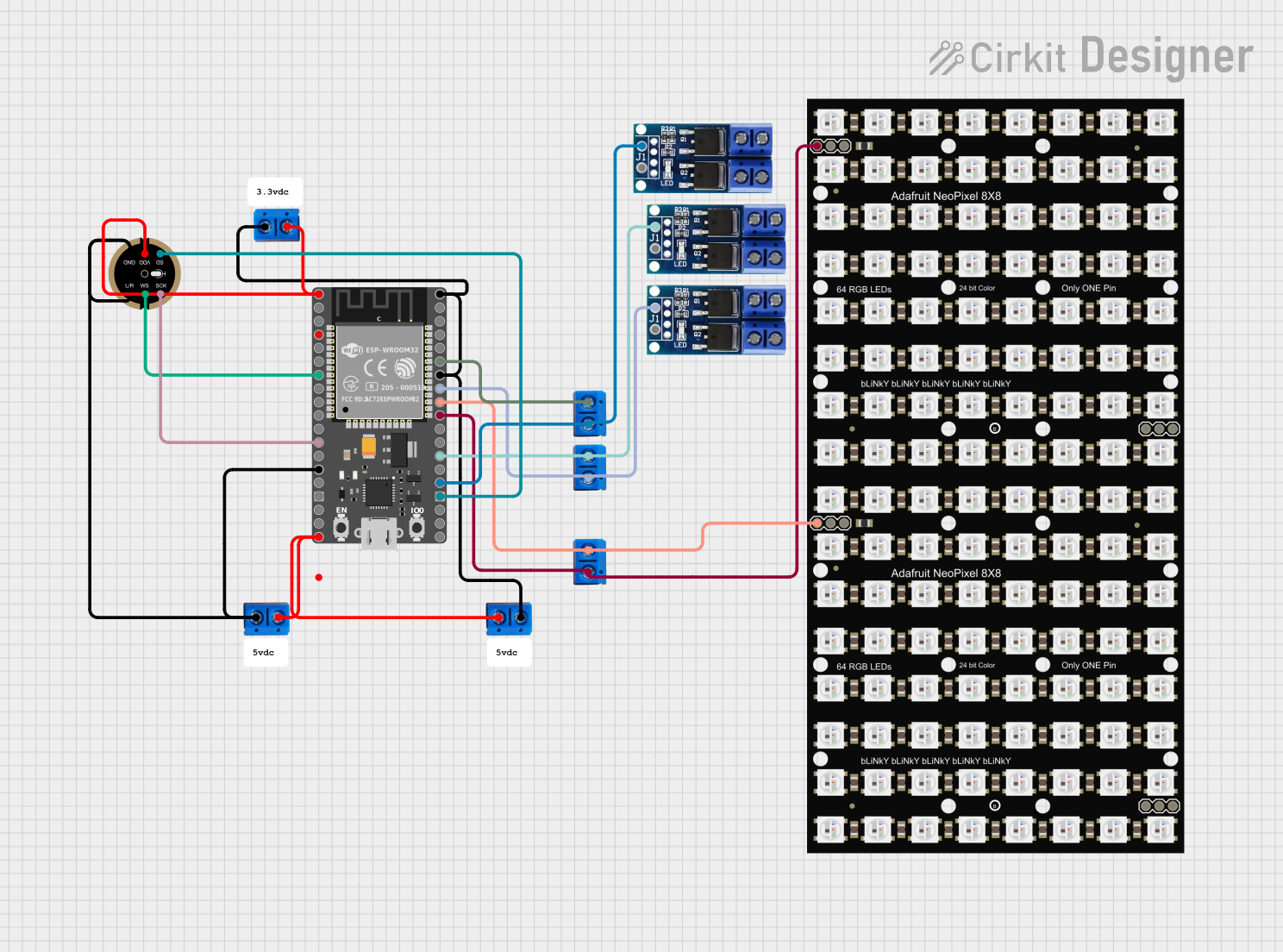 Image of twwled32: A project utilizing HiLetGo ESP-32 in a practical application