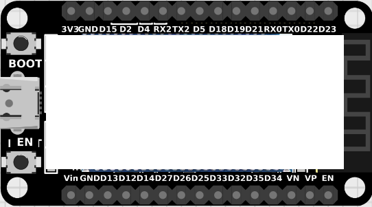 Image of ESP32 (30 pin, Sized correctly) back