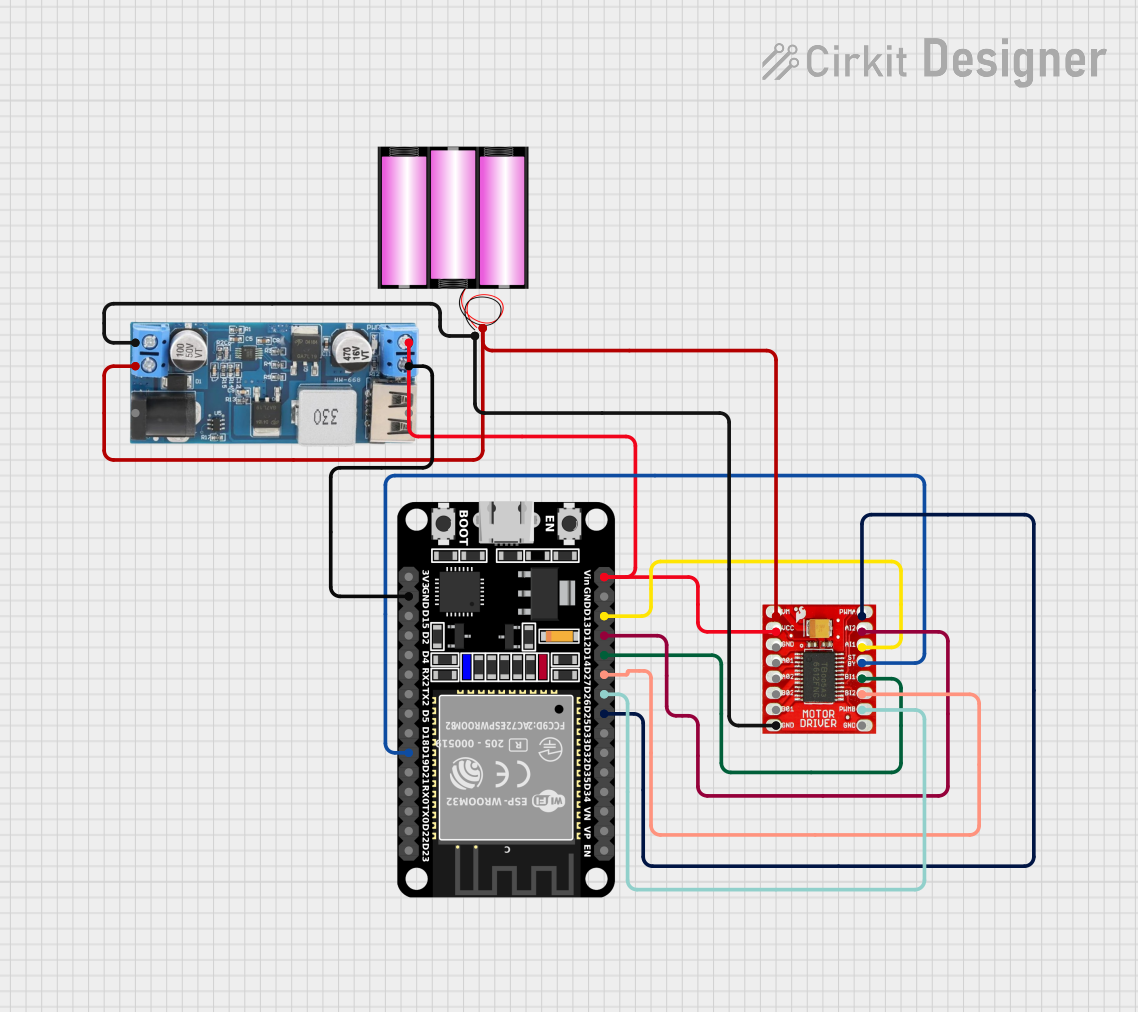 Image of fngwithesp32: A project utilizing TB6612FNG Motor Driver in a practical application