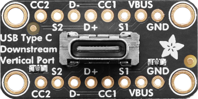 Image of Adafruit USB Type C Vertical Breakout - Downstream Connection