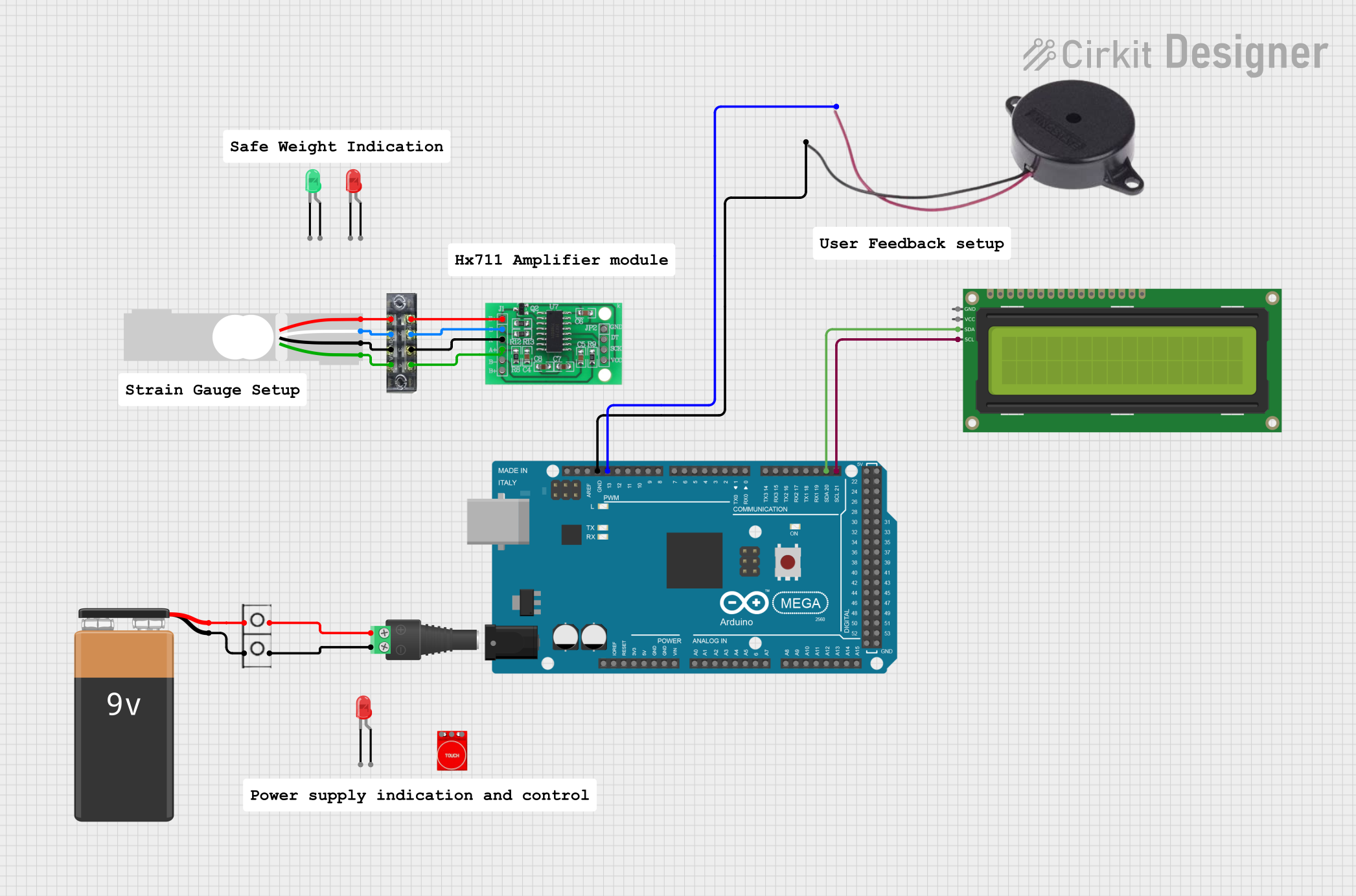 Image of Strain Gauge Wiring: A project utilizing Load Cell 20Kg in a practical application