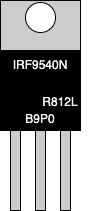 Image of MOSFET gate IRF9540N