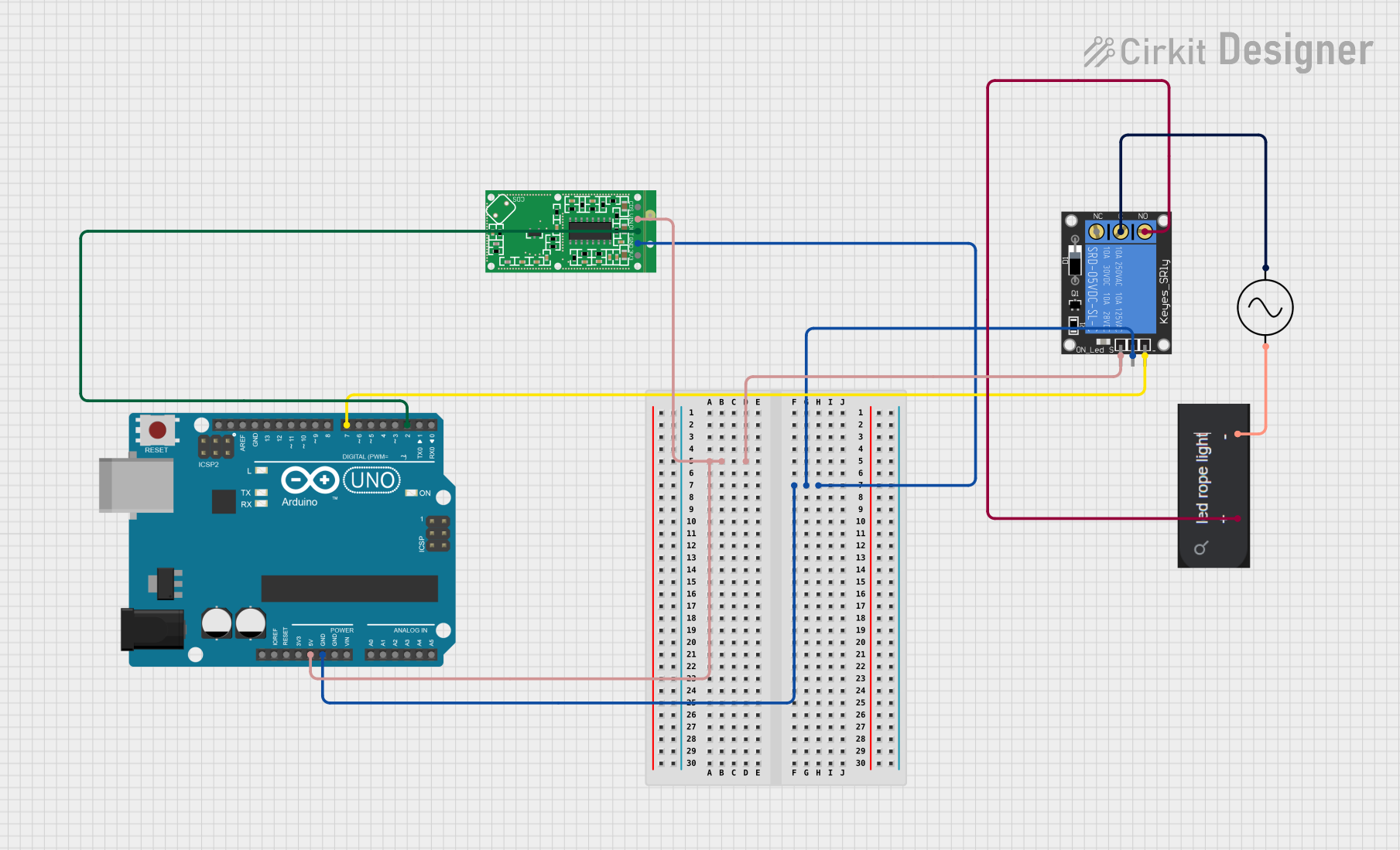 Image of project 1: A project utilizing RCWL-0516 Microwave Radar Motion Sensor Module in a practical application