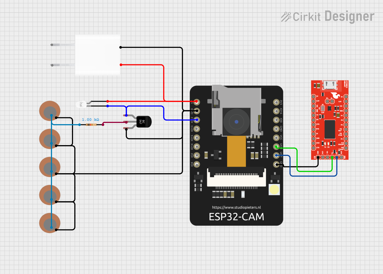 Image of esp32 cam: A project utilizing SparkFun Serial Basic Breakout - CH340G in a practical application