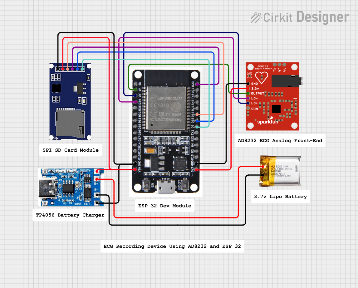 Image of ECG Recorder: A project utilizing AD8232 HeartRate Monitor in a practical application