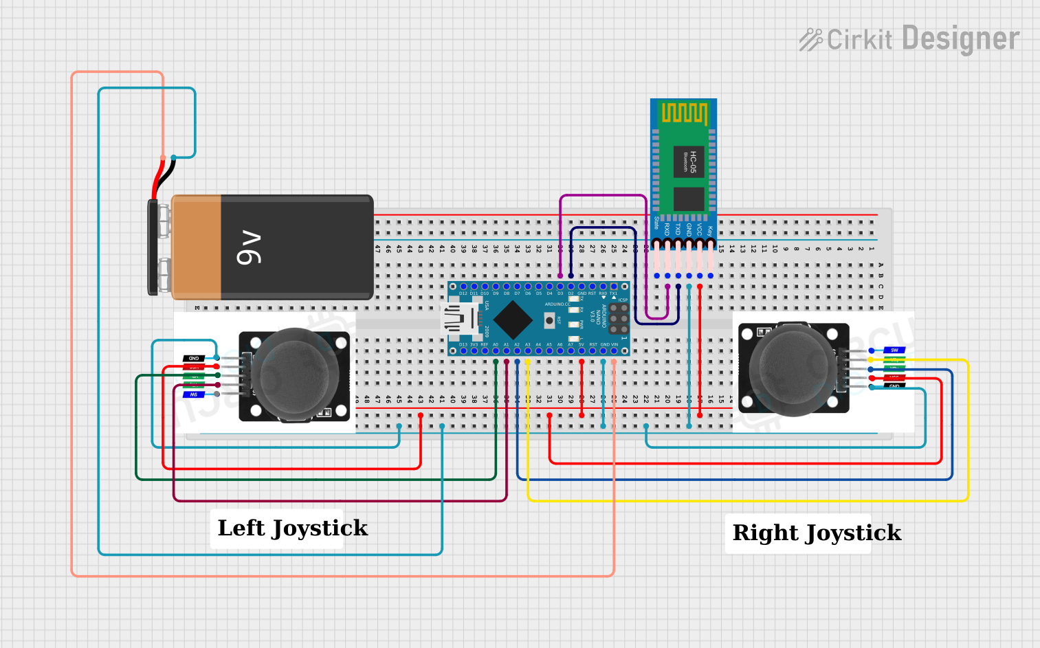 Image of Transmitter HC-05 Master: A project utilizing Joystick Module V2 in a practical application