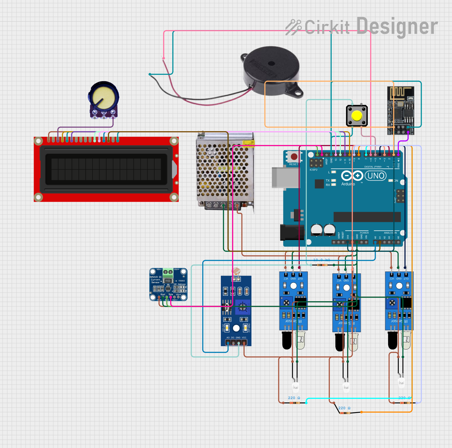 Tinkercad Despertador Arduino Sensor Card Adafruit SI1145 Sensor