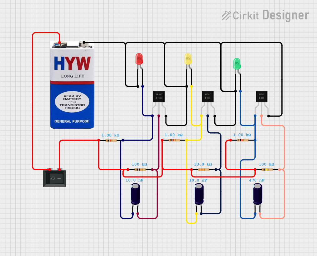 Image of traffic light: A project utilizing bc547 in a practical application