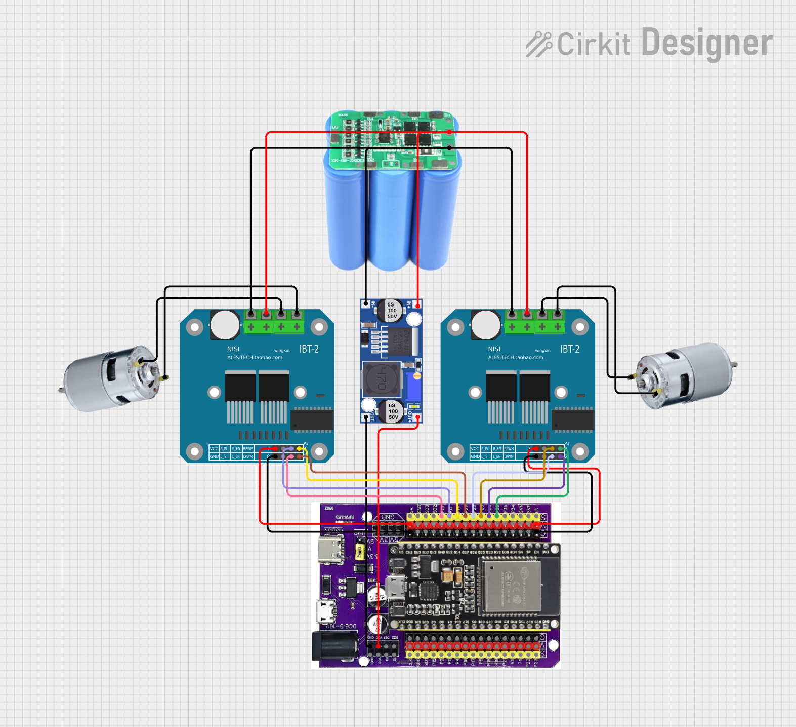 Image of SUBUMOTO_BATTLEBOTS: A project utilizing BTS7960 Motor Driver in a practical application