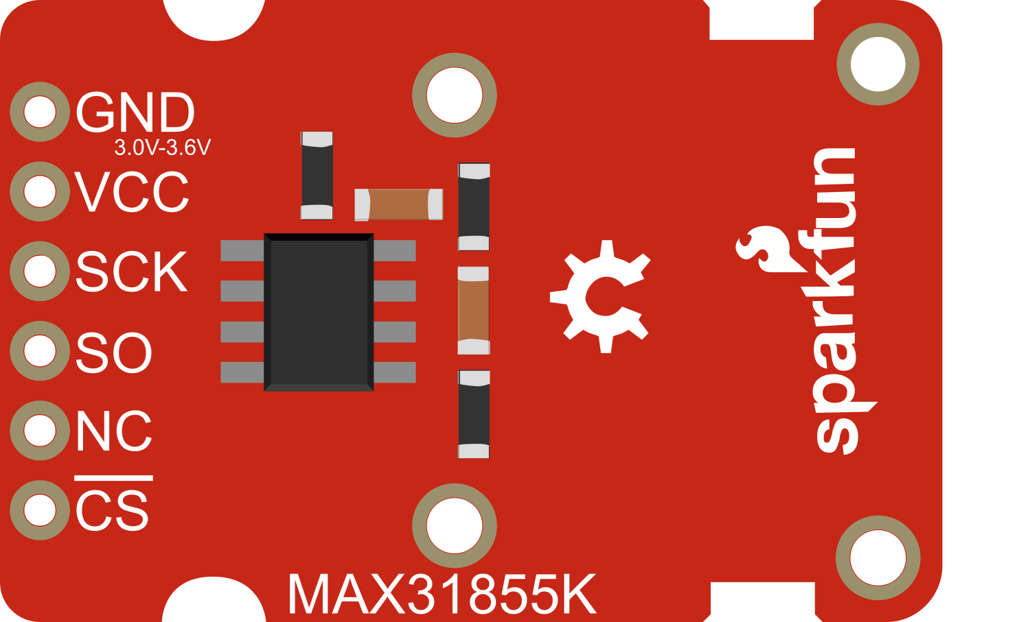 Image of SparkFun MAX31855K Thermocouple Breakout