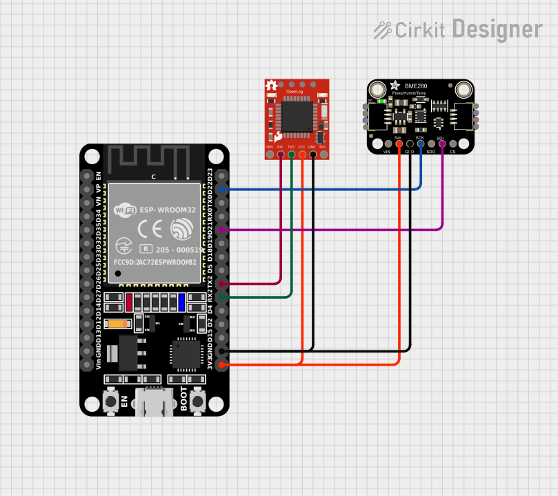 Image of bme280-sd-openlog: A project utilizing SparkFun Qwiic OpenLog in a practical application