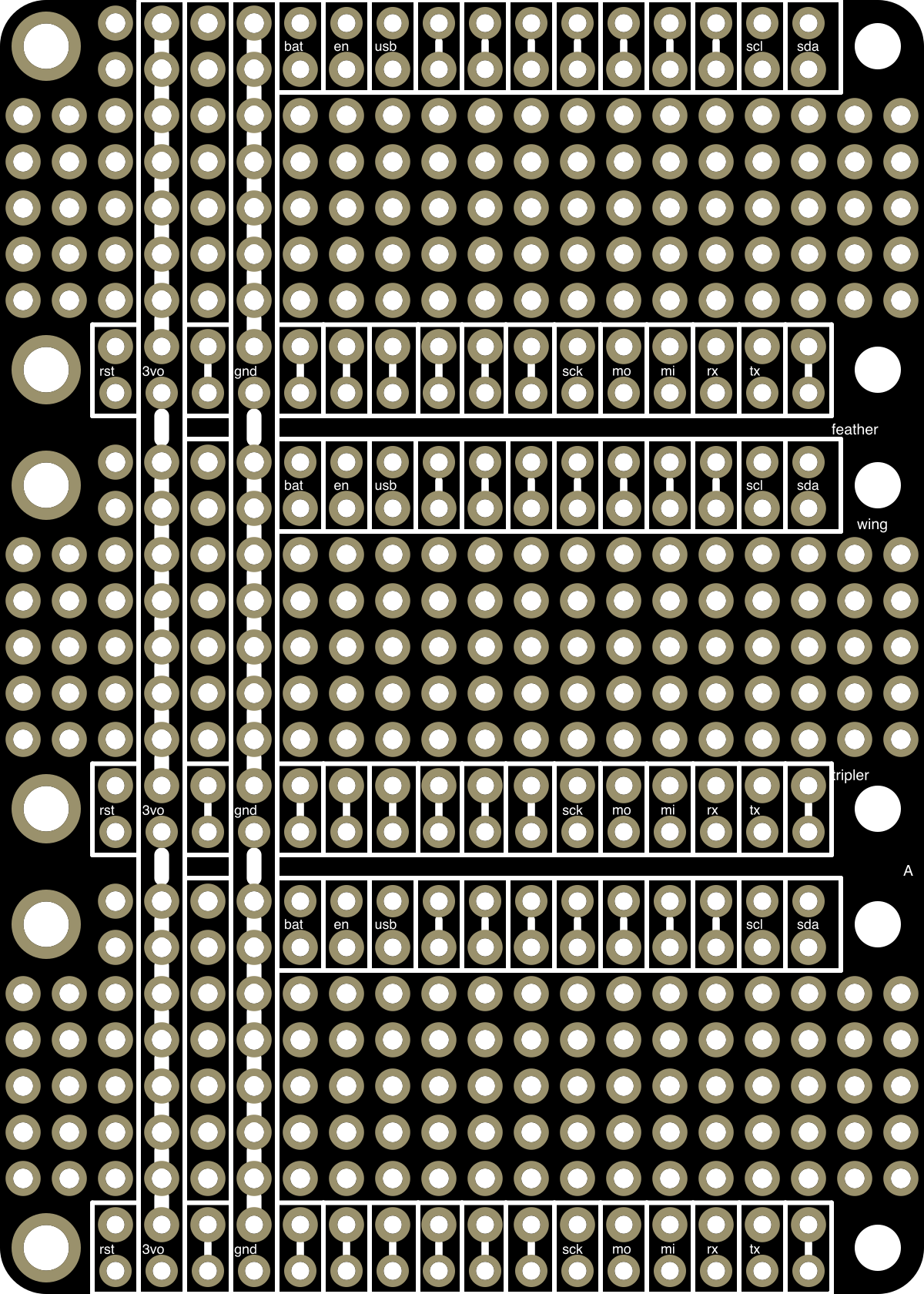 Image of Adafruit FeatherWing Tripler