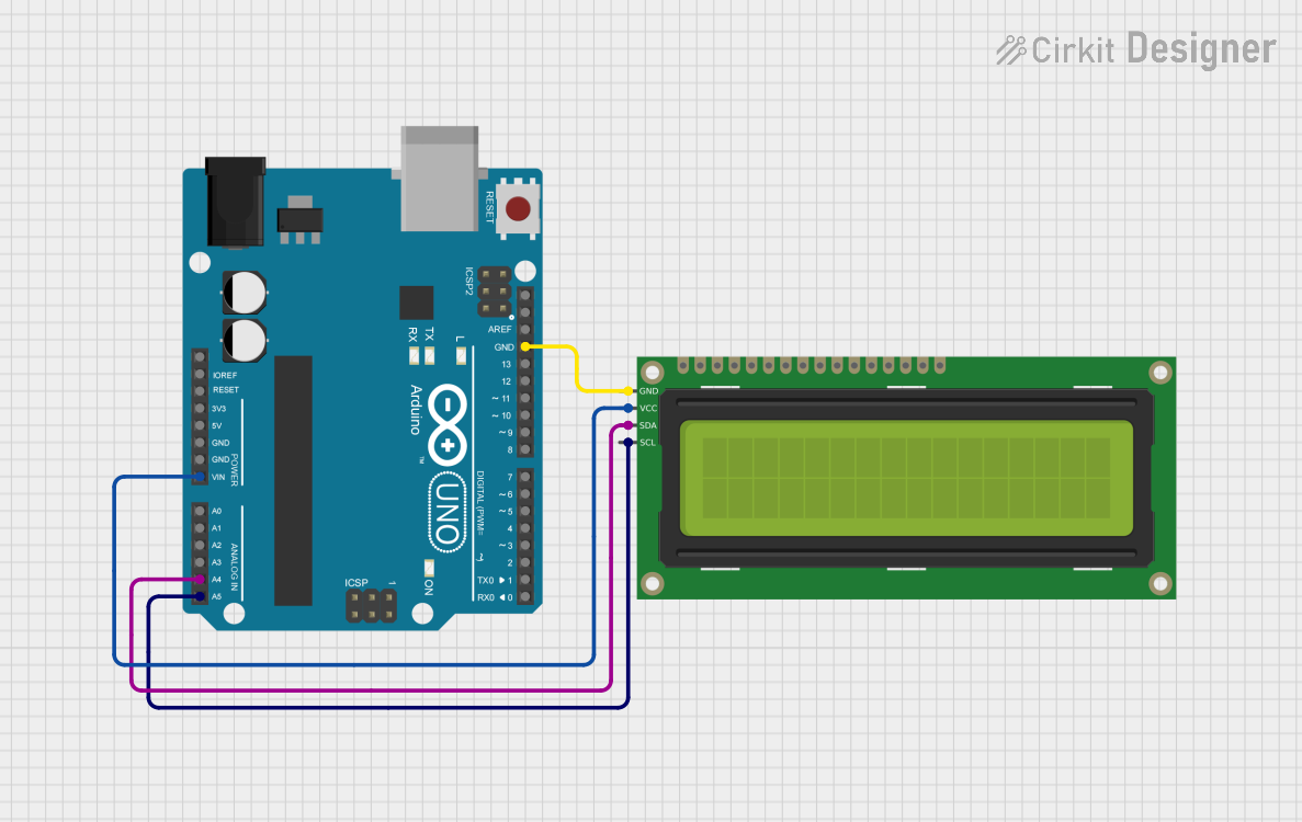 Image of lcd: A project utilizing LCD 16x2 (Wokwi Compatible) in a practical application