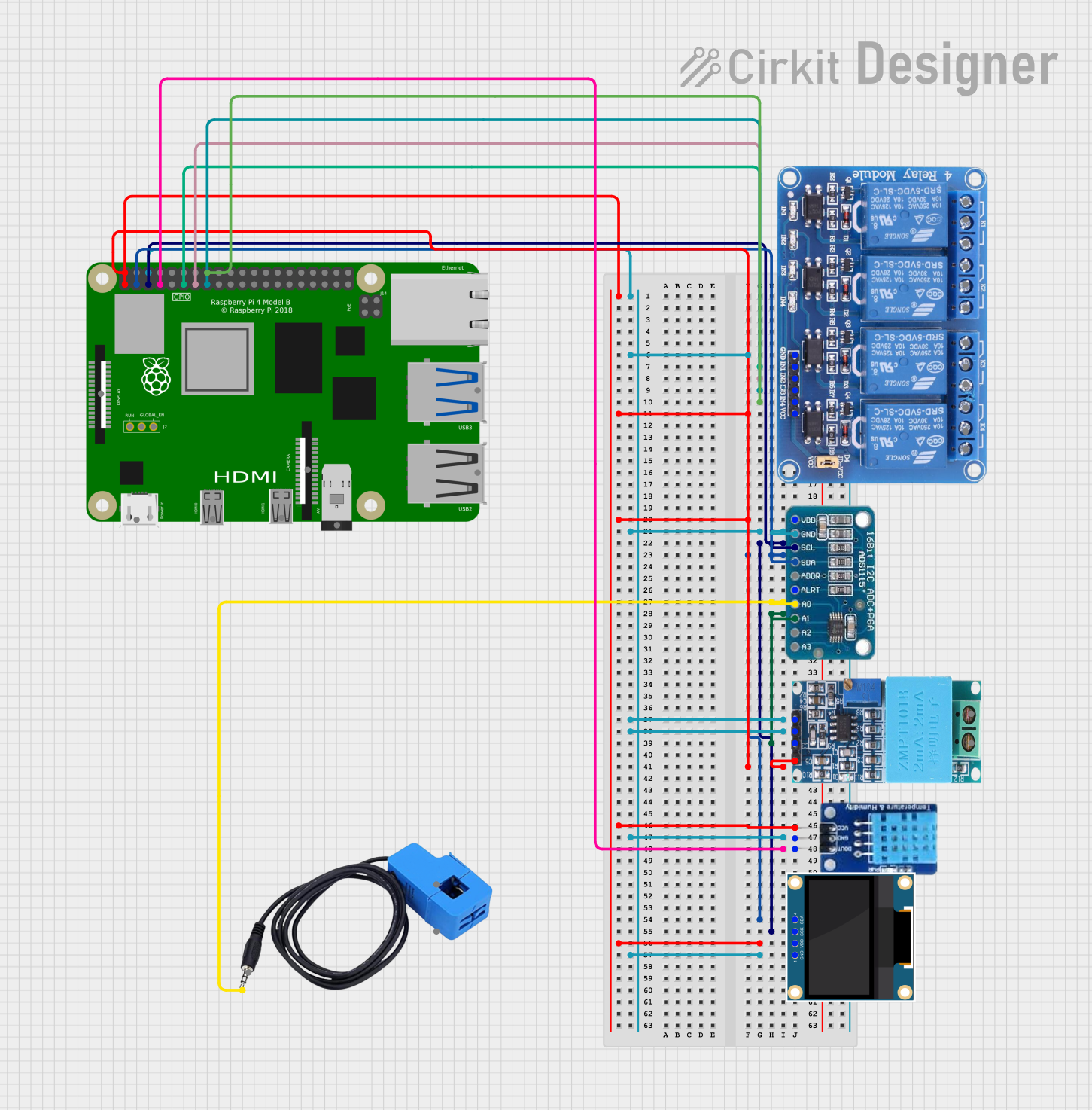 Image of smart_power_meter: A project utilizing Raspberry Pi 3B in a practical application