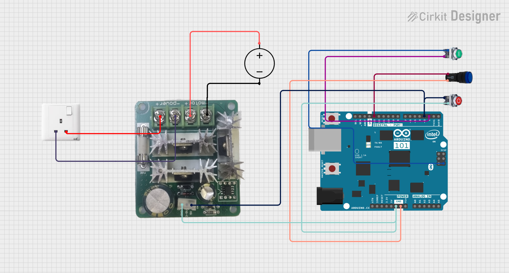 Image of Skematik Motor: A project utilizing Pushbutton STOP in a practical application