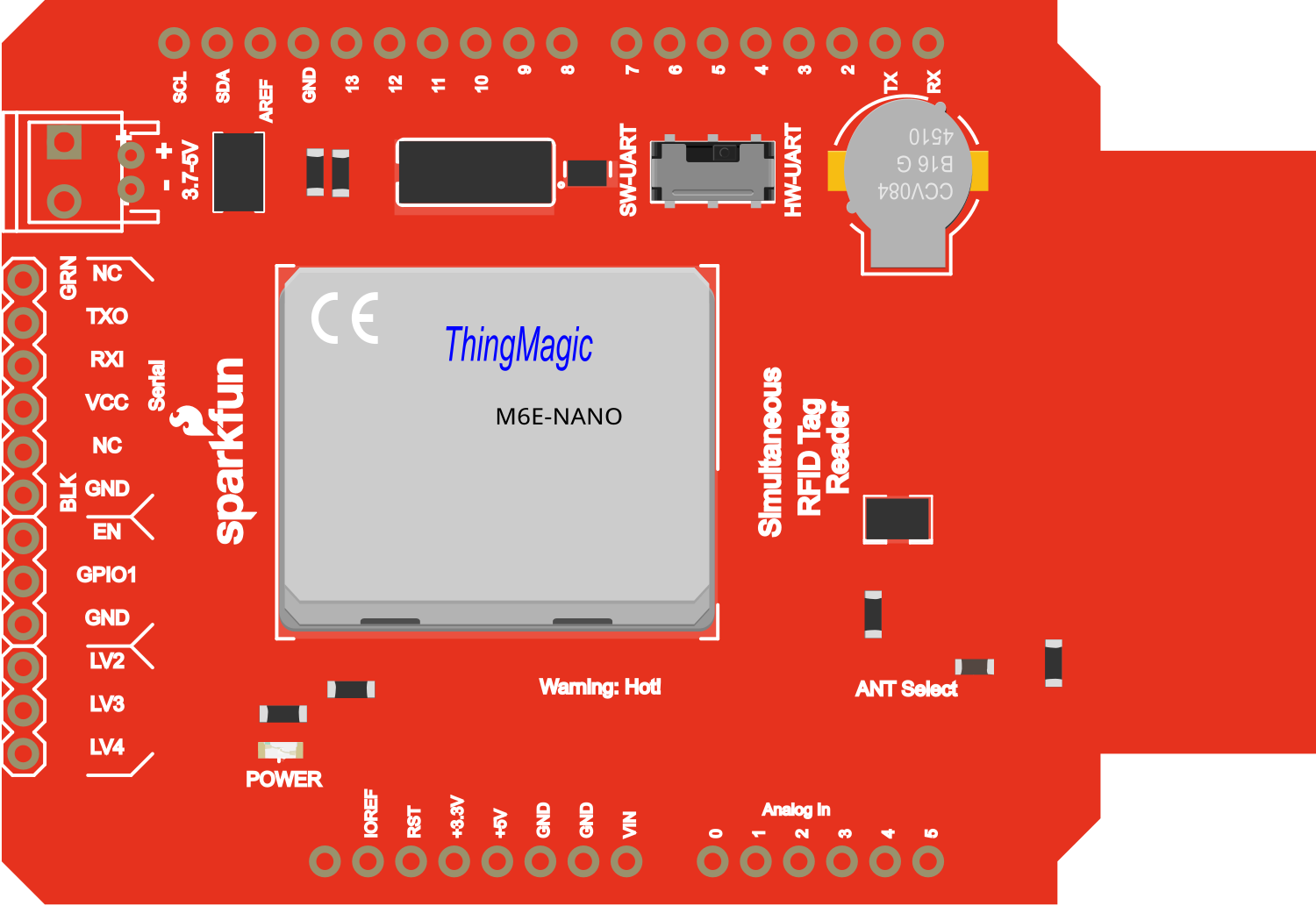 Image of SparkFun Simultaneous RFID Reader - M6E Nano