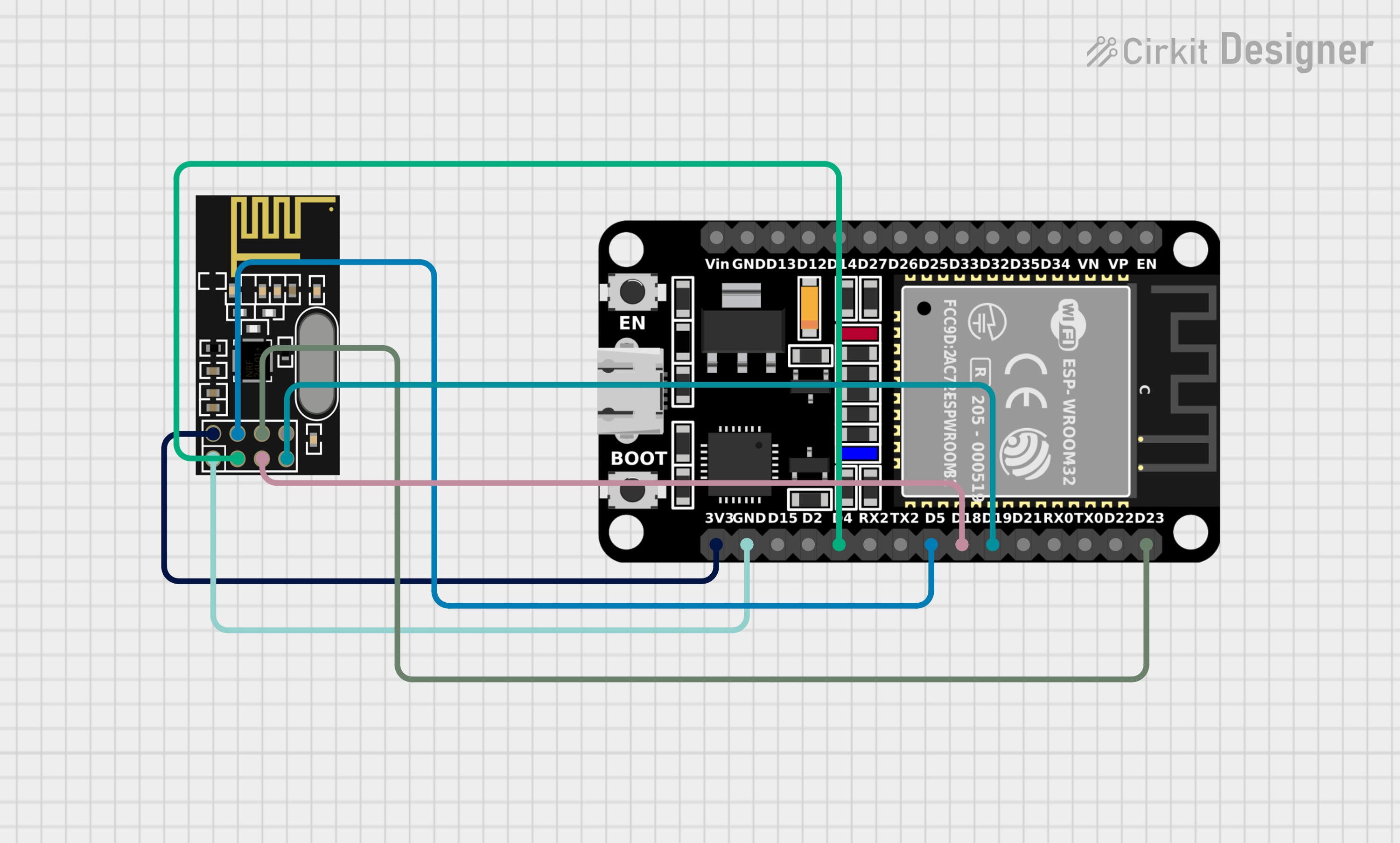 Image of NRF for receiver: A project utilizing Adapter mit AMS1117 für NRF24L01 Wireless RF Transceiver Modul 2,4 GHz mit 8Pins in a practical application