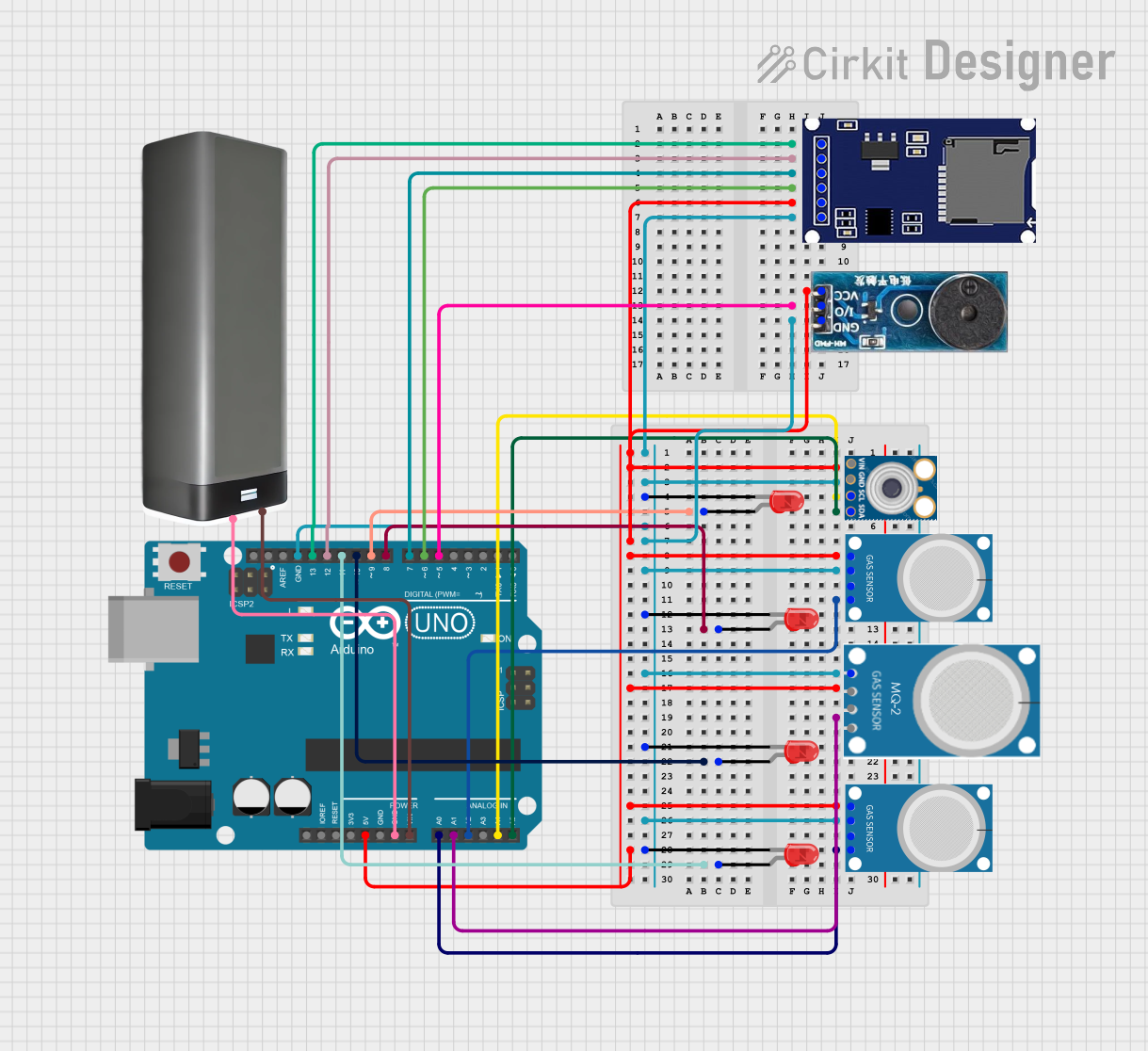 Image of Smart bot: A project utilizing MKE-S08 MQ-2 Sensor in a practical application