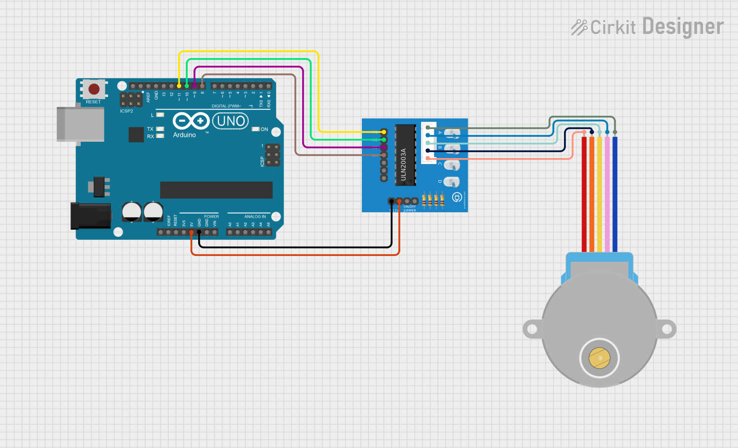 Image of stepper motor: A project utilizing ULN2003A in a practical application