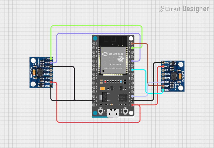 Image of Belajar Menggunakan Accelerometer adxl345 w esp32: A project utilizing adxl345 keystudio in a practical application