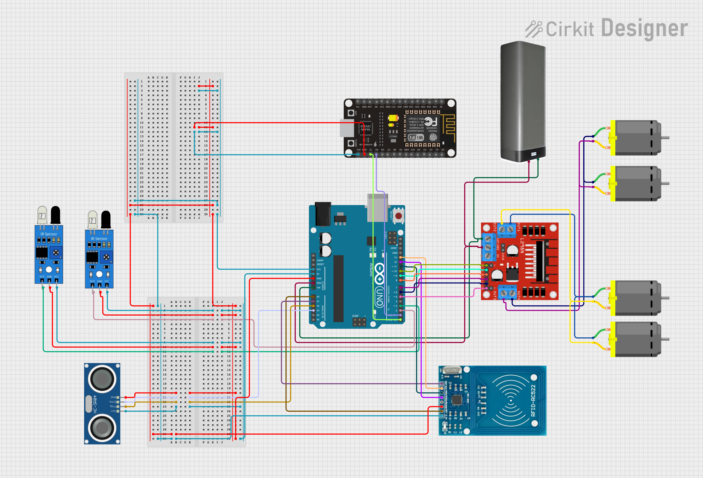 Image of Warehouse Management robot: A project utilizing RedBot MainBoard in a practical application