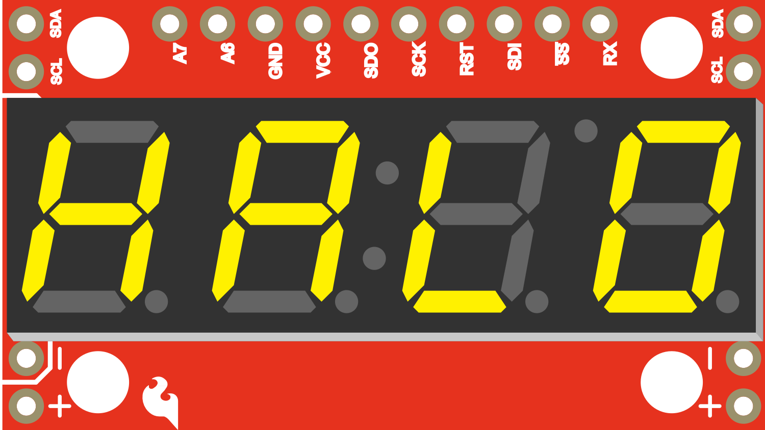 Image of SparkFun 7-Segment Serial Display-Yellow