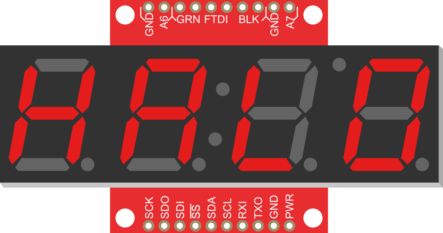 Image of OpenSegment Serial Display - 20mm (RED)