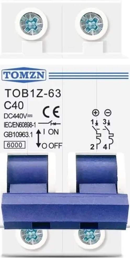 Image of MCB TOMZN tob1z 63 c40 MCB PV