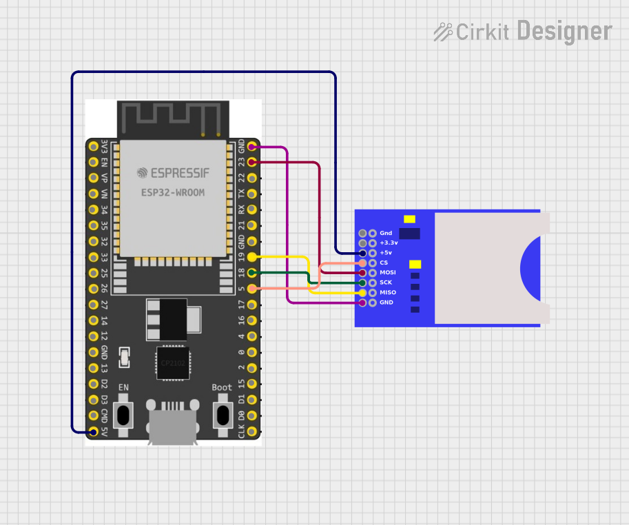 Image of ESP-32 SD Circuit Diagram : A project utilizing ESP32-S3-WROOM in a practical application