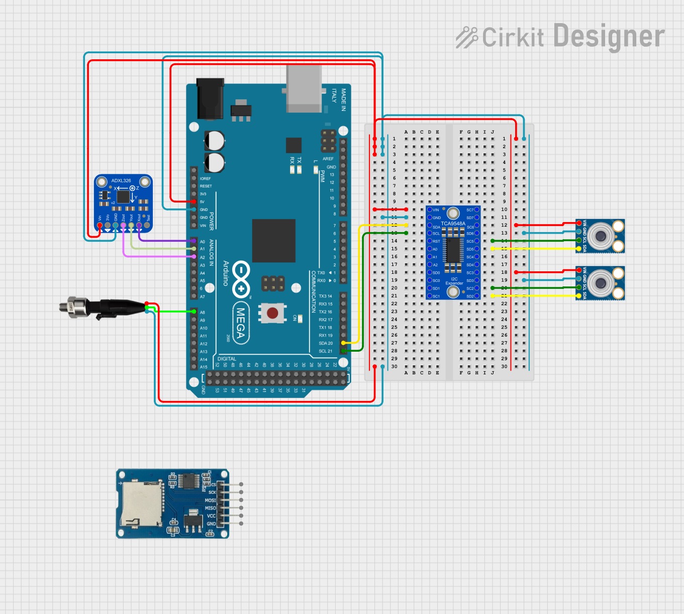 Image of Gesamt Schaltplan: A project utilizing Adafruit INA260 in a practical application