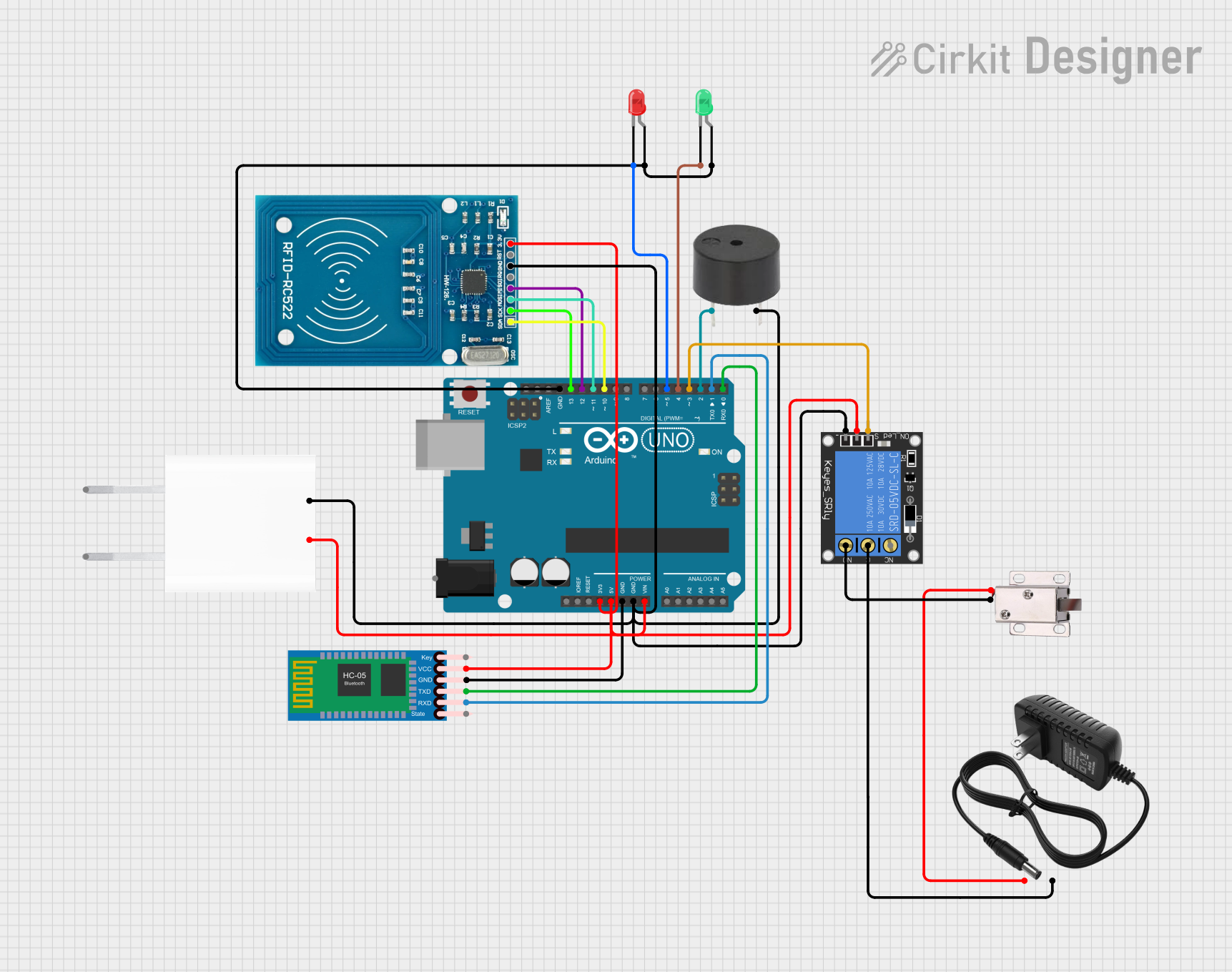 Image of Door Lock System: A project utilizing 12V Solenoid Lock in a practical application