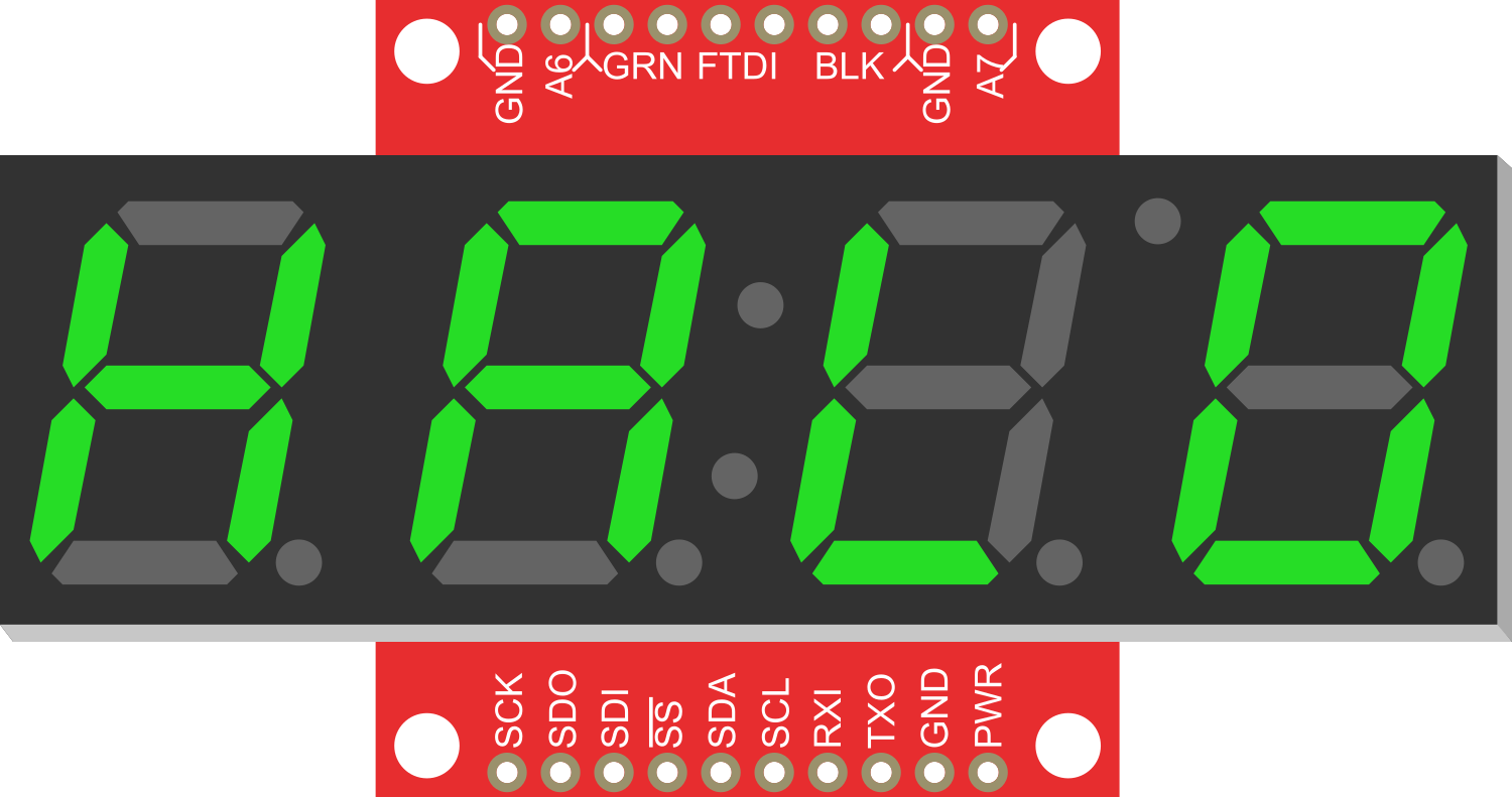 Image of OpenSegment Serial Display - 20mm (Green)