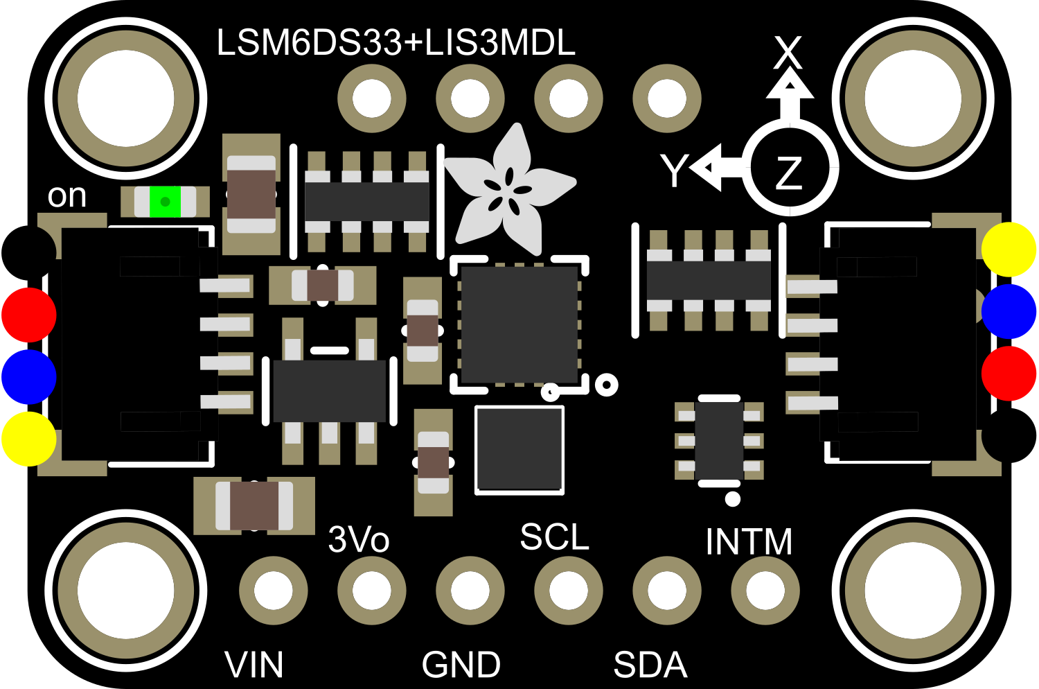 Image of Adafruit LIS3MDL + LSM6DS33 - 9 DoF IMU with Accel + Gyro + Mag