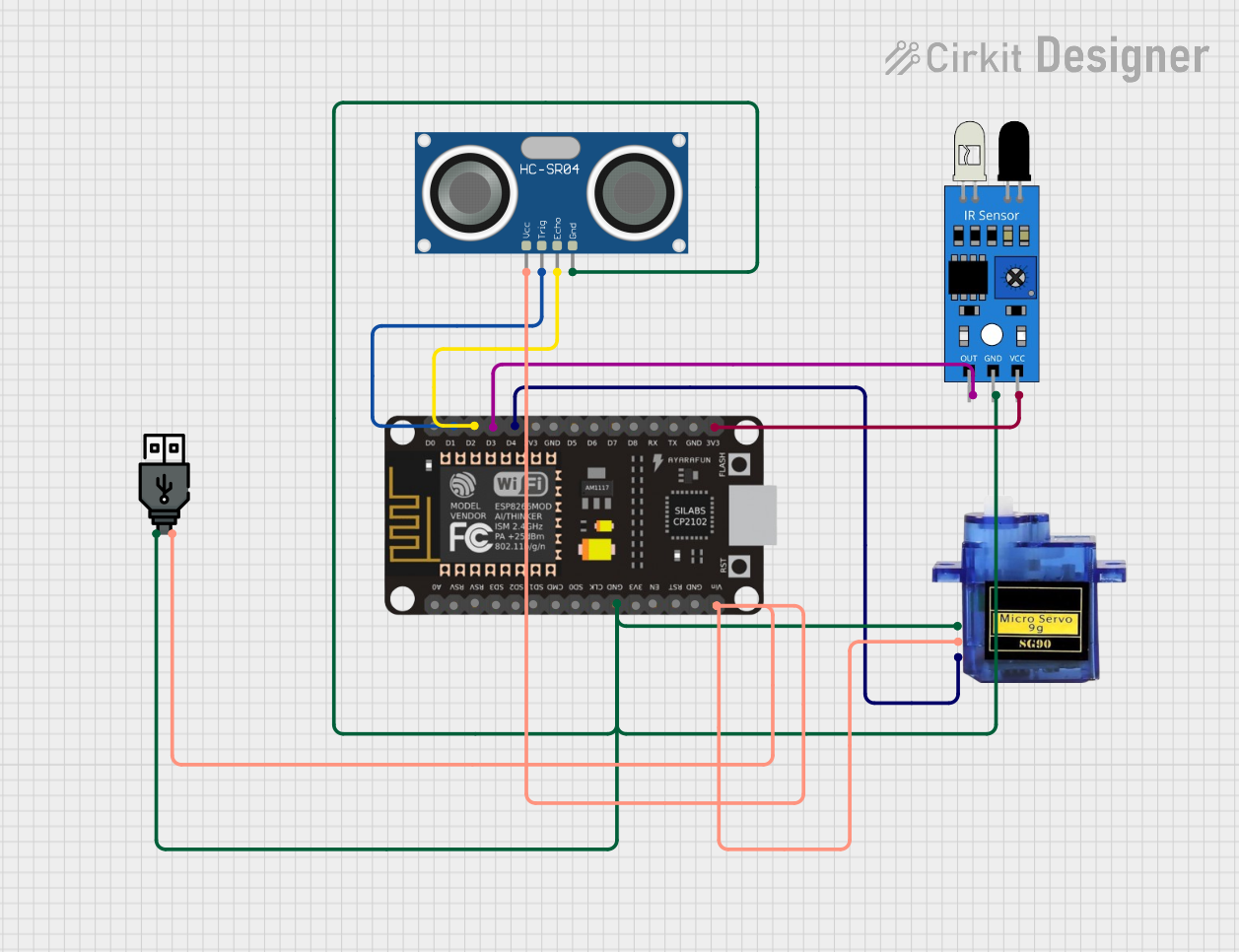 Image of Smart Dustbin: A project utilizing dust sensor in a practical application